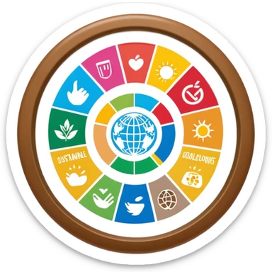 The ring of colors of sustainable development goals sticker