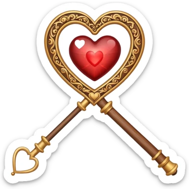 heart magic wand sticker