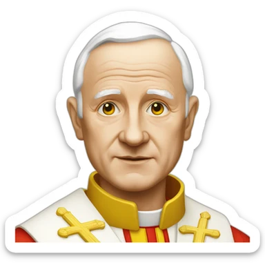 john-paul-ii-with-very-saturated-unnatural-yellow-skin sticker