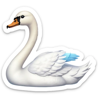 White swan sticker