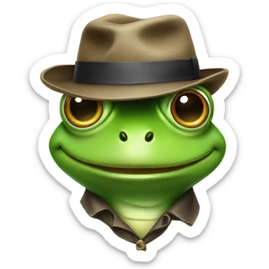 Frog wearing a fedora sticker