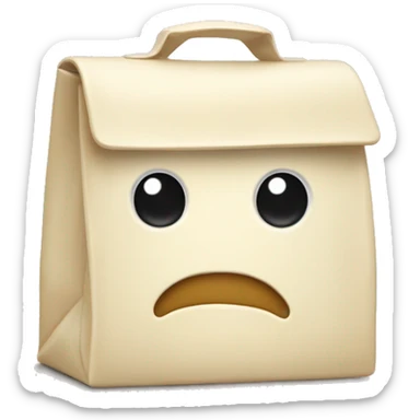 Cream colored lunchbag sticker