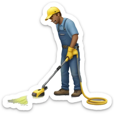 High pressure washing sticker