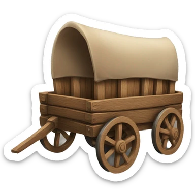 wooden wagon sticker