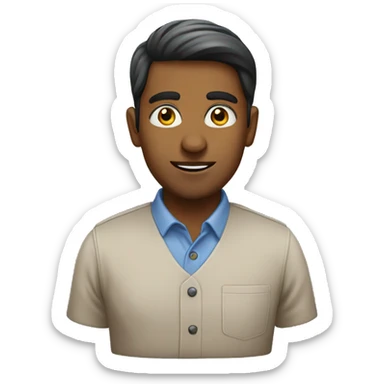 indian store worker sticker