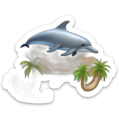 about it desert dolphin took off from the desert a map did help the dolphin the little dolphin of a desert comes by  sticker