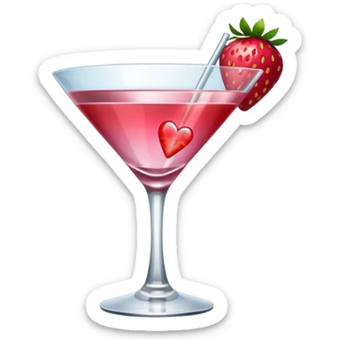 galentines red and pink cocktail sticker