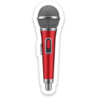 a real red microphone sticker