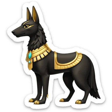 Black-furred Anubis (full body) sticker