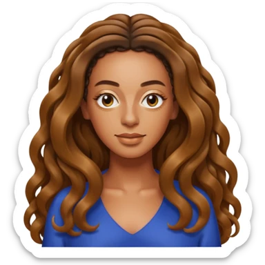 Solange with long hair sticker