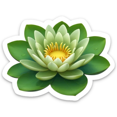 water lily circle leaf sticker