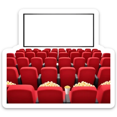 3d realistic interior of movie theater sticker