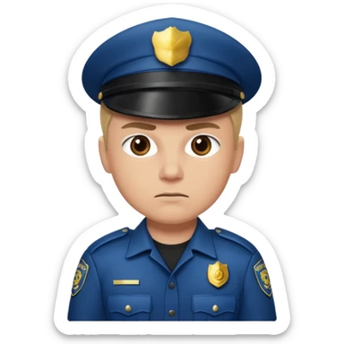 fully armed cop sticker