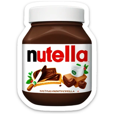 Nutella jar with “Milky Label sticker