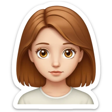 Light brown hair girl with hazel eye sticker