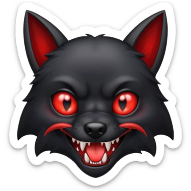 vampire dog sticker