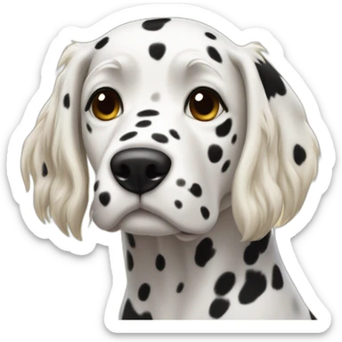 dalmata con dueña rubia sticker