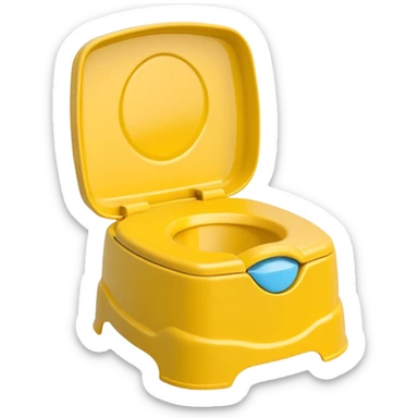 Yellow Children’s potty sticker