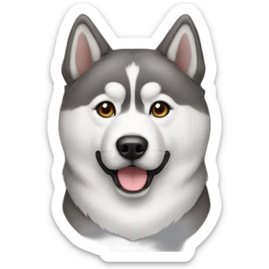 Akita inu grey sticker