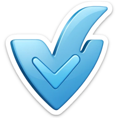 Palomita azul de verificado tiktok sticker