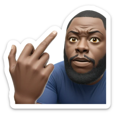 a man under a tree sticker