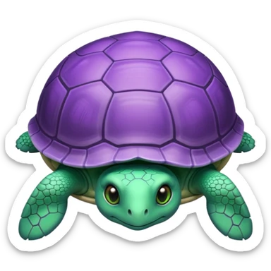 purple turtle sticker