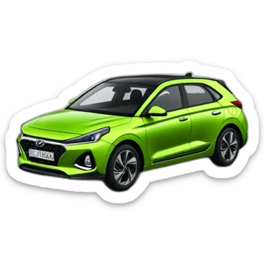 Voiture modèle i20 2024 hyundai couleur vert sticker