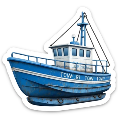 tow boat sticker