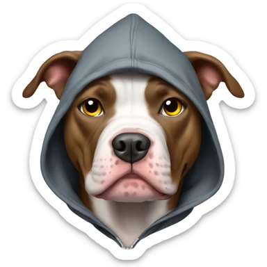 Pitbull in hoodie sticker