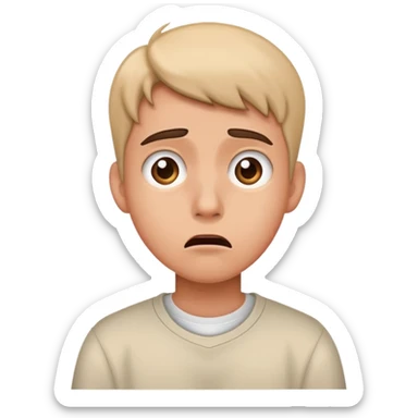 a student who is scared and doesn't understand anything sticker