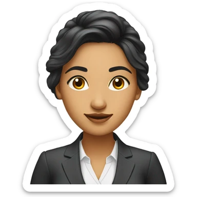 youn business women from india with open hair sticker