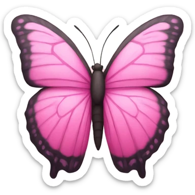 Pink butterfly  sticker