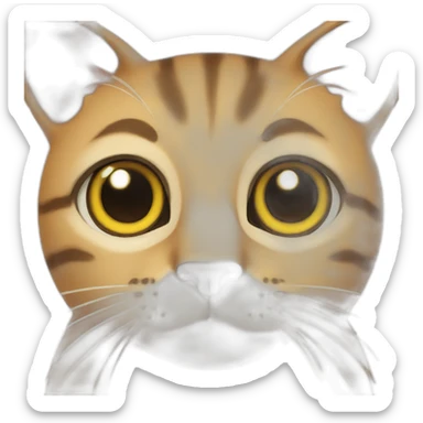 big eyed cat sticker