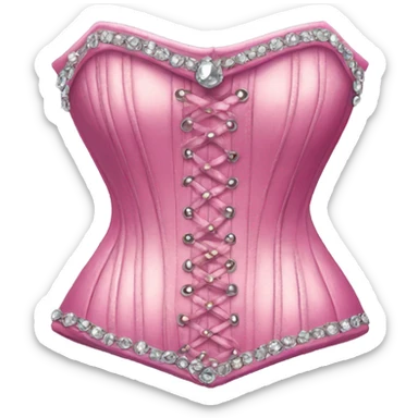 jeweled pink corset sticker