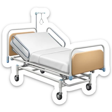 A hospital bed sticker