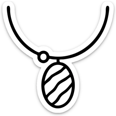 minimalist gold necklace featuring a deep blue stone with white and gray marbling, asymmetrical design, small metallic bead sticker