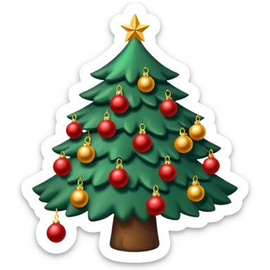 Sapin de Noël avec de la neige  sticker