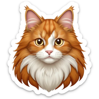 fluffy maine coon cat sticker