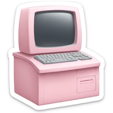 pastel pink computer sticker
