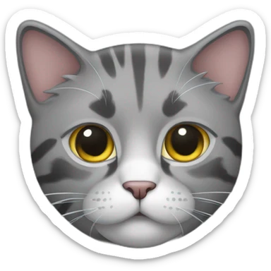 spenny cat gray sticker
