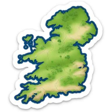 Map of the north of england sticker
