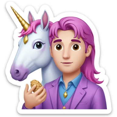 Simon B, peanuts, unicorn sticker