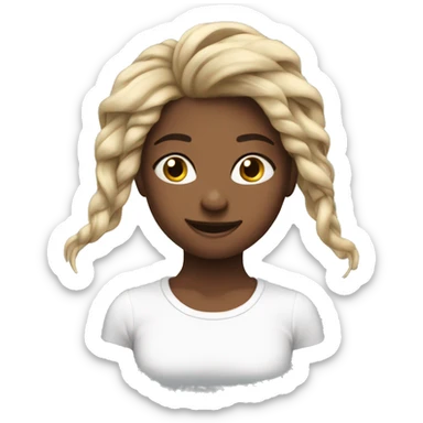 a girl flipping her hair ￼ sticker