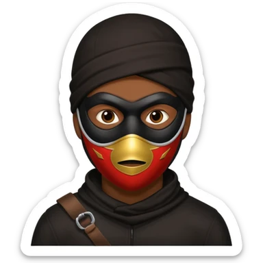 black man thief sticker