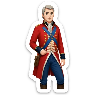 Loyalist Patrick Ferguson at the Revolutionary war Battle of Kings Mountain, with Wolves around him. sticker