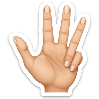 Hand stretching out all but the middle finger sticker