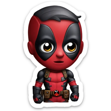 Cute deadpool character  sticker