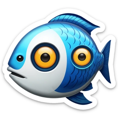 graffiti with fish eye effect sticker