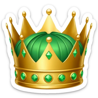 green coin king crown inside sticker