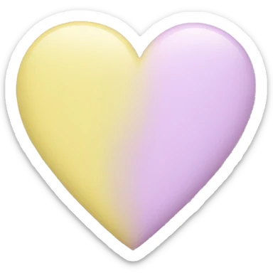 Pastel yellow heart sticker